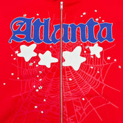 SP5DER-  Atlanta Zip Up Hoodie 'Red'