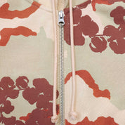 The Cotton Wreath  Zip Sweatshirt Tan Camo