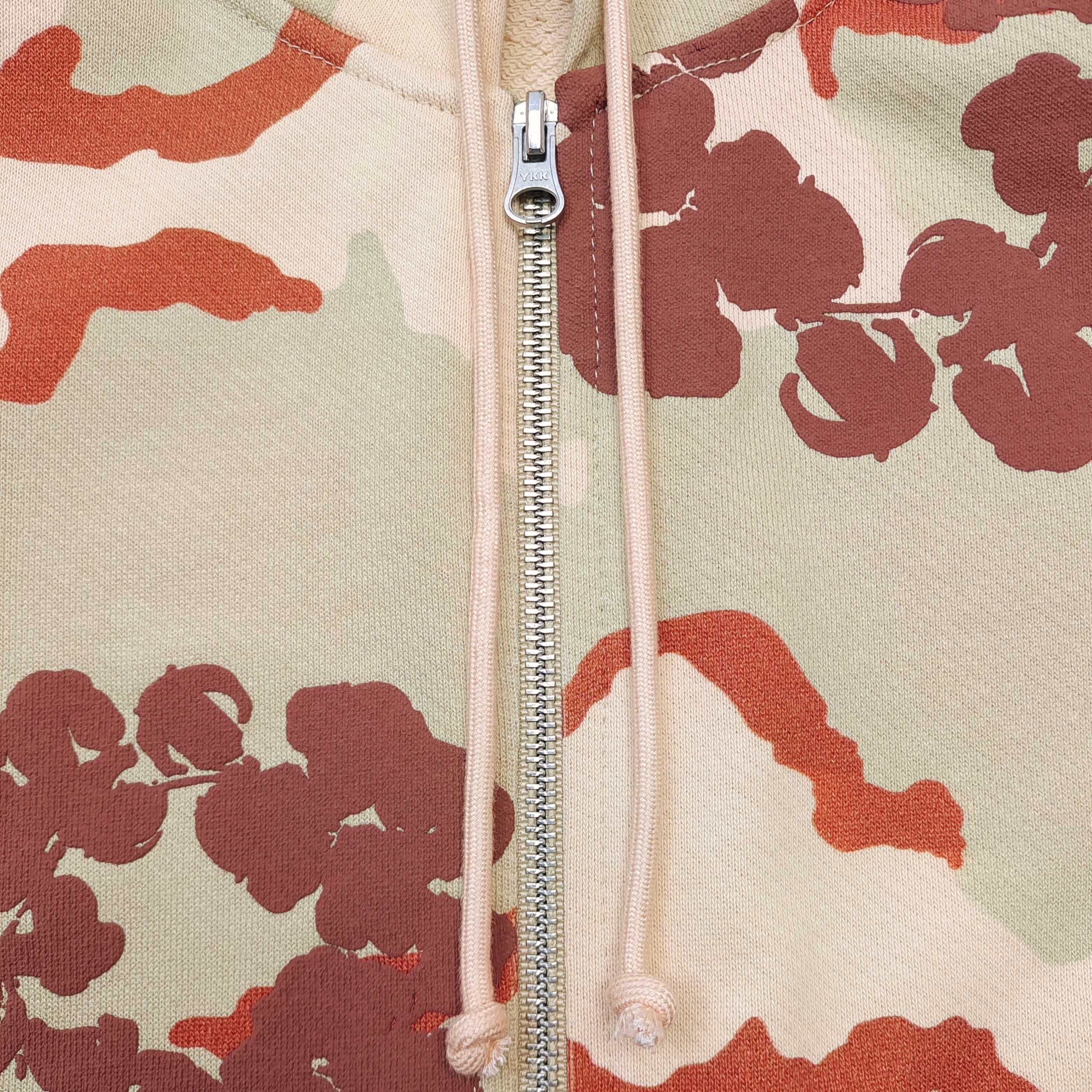 The Cotton Wreath  Zip Sweatshirt Tan Camo