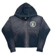 HELLSTAR- Racer Zip Up Hooded Sweatshirt