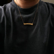 CHROME HEARTS- gold logo chain