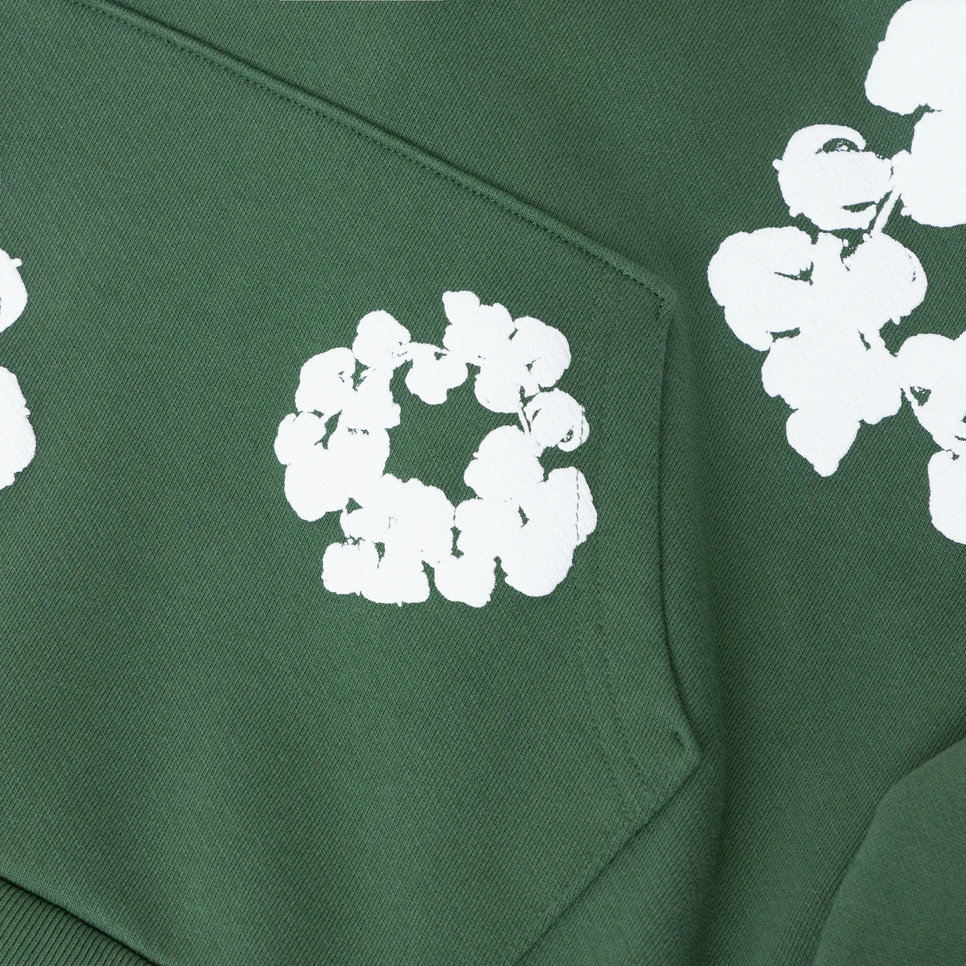 Cotton wreath hoodie green