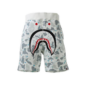 Space Camo Shark Sweat Shorts "White"