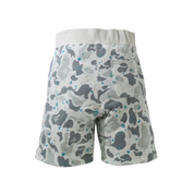 Space Camo Shark Sweat Shorts "White"