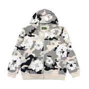The Cotton Wreath Zip Sweatshirt White Camo