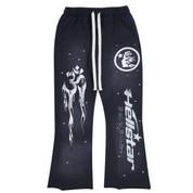 Racer Flare Sweatpants Black
