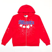 Atlanta Zip Up Hoodie 'Red'