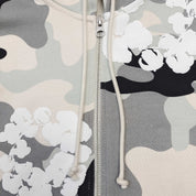The Cotton Wreath Zip Sweatshirt White Camo